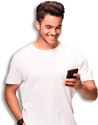 uomo con cellulare